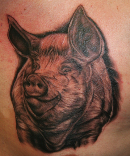 Tattoos - Tim Harris - Gluttony Pig